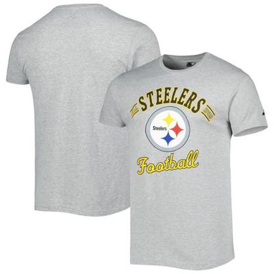 Men's Starter Heathered Gray Pittsburgh Steelers Prime Time T-Shirt