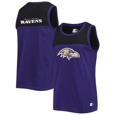 Men's Starter Purple/Black Baltimore Ravens Logo Touchdown Fashion Tank Top