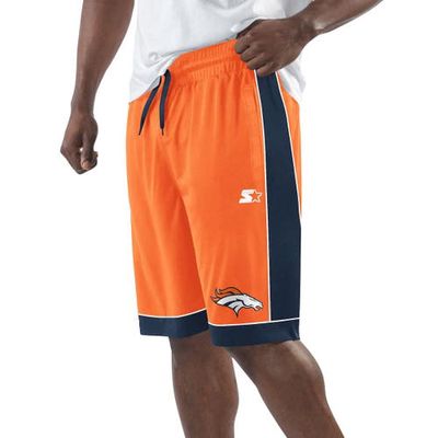 Men's Starter Royal Denver Broncos Throwback Fan Favorite Shorts in Orange