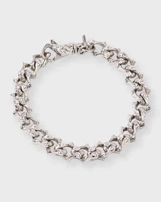 Men's Sterling Silver Arabesque Chain Bracelet