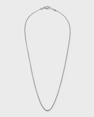 Men's Sterling Silver Chain Necklace, 24"L