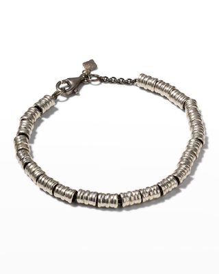 Men's Sterling Silver Disc Chain Bracelet