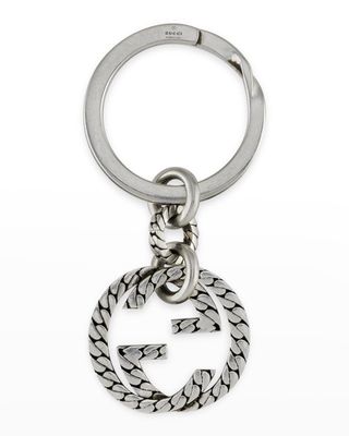 Men's Sterling Silver Interlocking G-Charm Key Ring