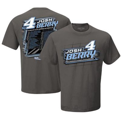 Men's Stewart-Haas Racing Team Collection Charcoal Josh Berry 2024 NASCAR Cup Series Schedule T-Shirt