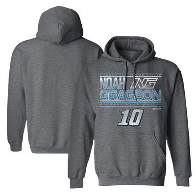 Men's Stewart-Haas Racing Team Collection Heather Charcoal Noah Gragson Name & Number Pullover Sweatshirt