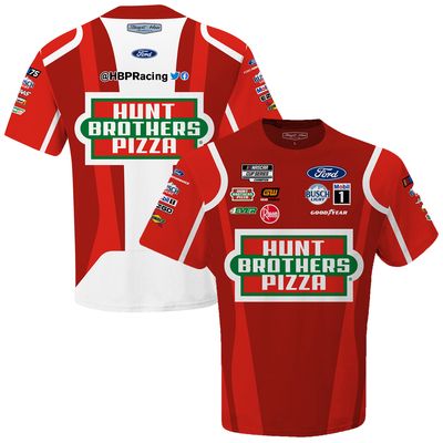 Men's Stewart-Haas Racing Team Collection Red Kevin Harvick Red Hunt Brothers Pizza Sublimated Uniform T-Shirt