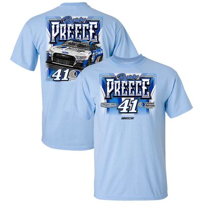 Men's Stewart-Haas Racing Team Collection Ryan Preece Light Blue NASCAR No. 41 Car T-Shirt