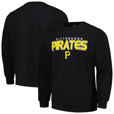 Men's Stitches Black Pittsburgh Pirates Pullover Sweatshirt