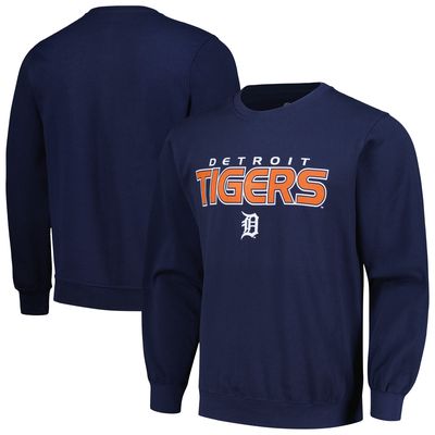 Men's Stitches Navy Detroit Tigers Pullover Sweatshirt