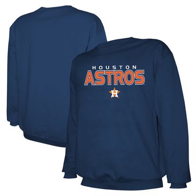 Men's Stitches Navy Houston Astros Pullover Sweatshirt