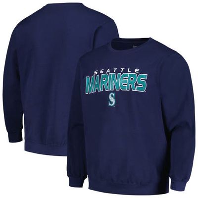 Men's Stitches Navy Seattle Mariners Pullover Sweatshirt