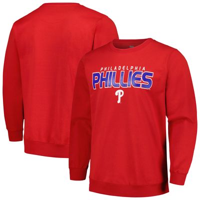 Men's Stitches Red Philadelphia Phillies Pullover Sweatshirt