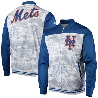 Men's Stitches Royal New York Mets Camo Full-Zip Jacket