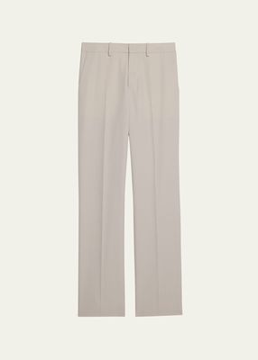 Men's Straight-Leg Crepe Suit Pants