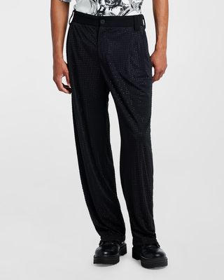 Men's Strass Pleated Trousers