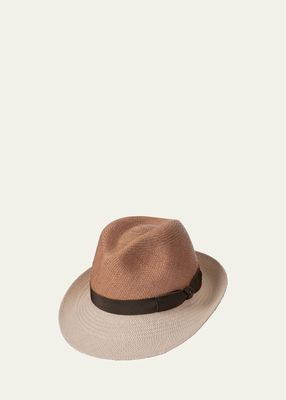 Men's Straw Bicolor Panama Hat