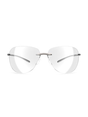 Men's Streamline Bayside 65MM Aviator Sunglasses - Grey - Grey