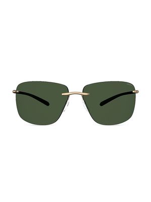 Men's Streamline Cape Florida 66MM Rectangular Sunglasses - Black - Black