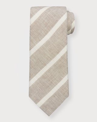 Men's Stripe Linen Tie