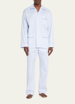 Men's Striped Cotton Pajama Set