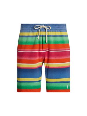 Men's Striped Cotton Shorts - Marais Stripe - Size Large