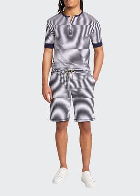 Men's Striped Drawstring Shorts