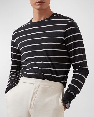 Men's Striped Lisle Jersey T-Shirt