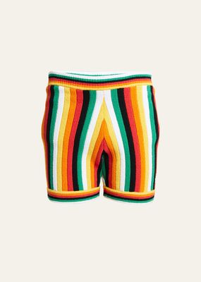 Men's Striped Toweling Shorts