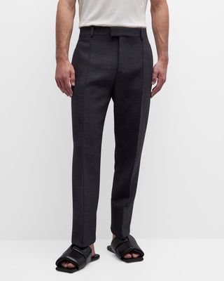Men's Structured Double-Melange Trousers