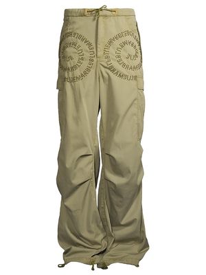 Men's Studded Cargo Pants - Khaki - Size XXL