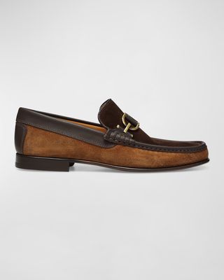 Men's Suede Leather Bit Loafers