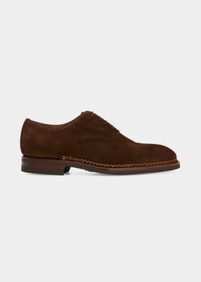 Men's Suede-Leather Oxfords