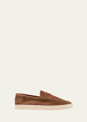 Men's Suede Moccasin Penny Loafers