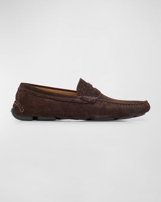 Men's Suede Perforated Driving Shoes