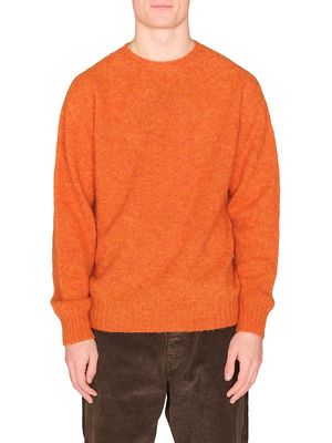 Men's Suedehead Crewneck Knit Sweater - Orange - Size Small