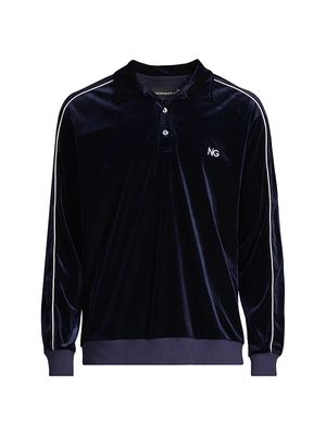 Men's Sunglare Velour Polo Shirt - Dark Navy - Size XL - Dark Navy - Size XL
