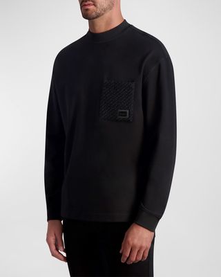 Men's Sweatshirt with Boucle Pocket