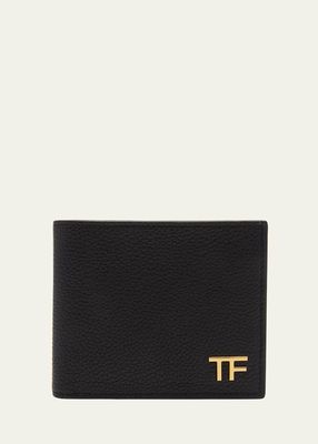 Men's T Line Classic Grain Leather Bifold Wallet