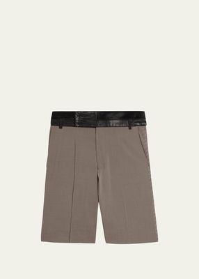Men's Tailored Shorts with Coated Waistband