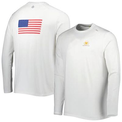 Men's tasc Performance White 2022 Presidents Cup Carrollton USA Long Sleeve T-Shirt