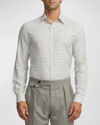 Men's Tattersall Twill Button-Down Shirt