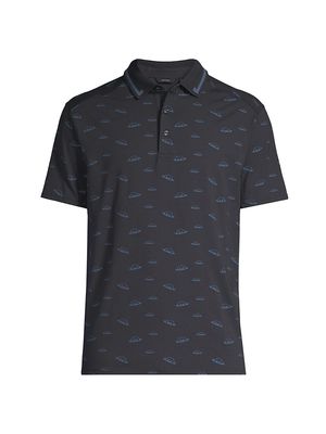 Men's Taylor Bobrad Jersey Polo Shirt - Blue Graphite - Size Medium - Blue Graphite - Size Medium