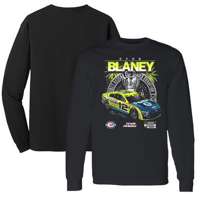 Men's Team Penske Black Ryan Blaney 2023 NASCAR Cup Series Champion Official Long Sleeve T-Shirt