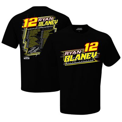 Men's Team Penske Black Ryan Blaney 2024 NASCAR Cup Series Schedule T-Shirt