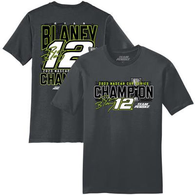 Men's Team Penske Charcoal Ryan Blaney 2023 NASCAR Cup Series Champion Xtreme T-Shirt