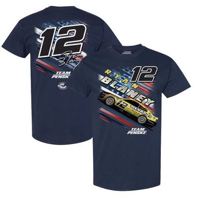 Men's Team Penske Navy Ryan Blaney Patriotic Fuel T-Shirt