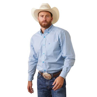 Men's Team Syed Fitted Shirt in White, Size: XS by Ariat
