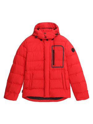 Men's Tech Quilted Jacket - Marine Scarlet - Size Small - Marine Scarlet - Size Small