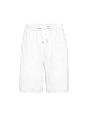 Men's Techno Cotton French Terry Bermuda Shorts - Pearl Grey - Size Medium