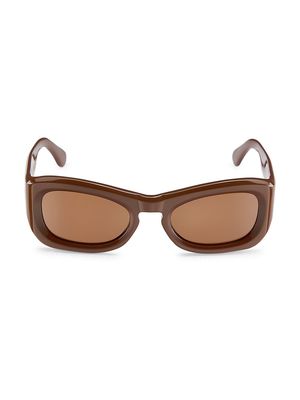 Men's Temo 57MM Rectangular Sunglasses - Alkakaw Acetate Tobacco